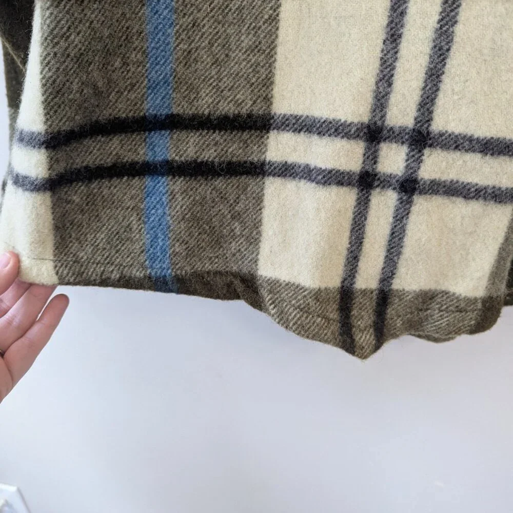 Vintage 50s Woolrich Pull Over Plaid Jacket Wool USA Hunting‎ Retro XL